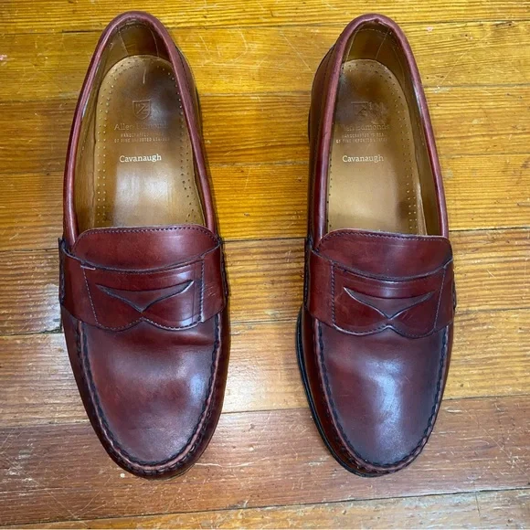 Allen Edmonds men's "Cavanaugh" dress penny loafers maroon/oxblood sz 12 - Picture 5 of 12